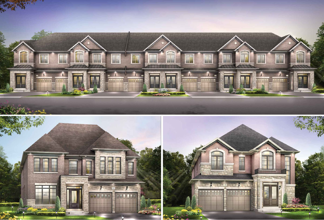 Townhomes and Detached homes renderings